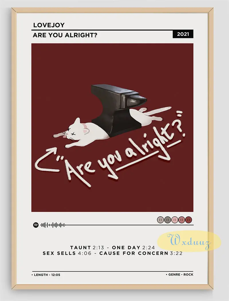 2023 Latest Popular Music Album Posters Wake up It s Over Cover Singer Lovejoy Pictures Room 4 - Lovejoy Shop