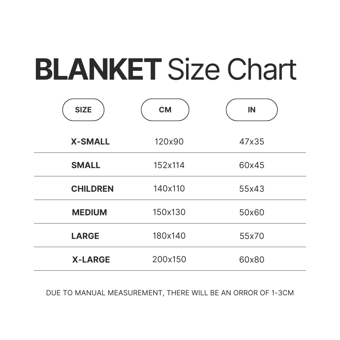 Blanket Size Chart - Lovejoy Shop