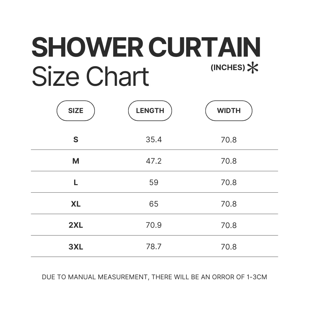 Shower Curtain Size Chart - Lovejoy Shop