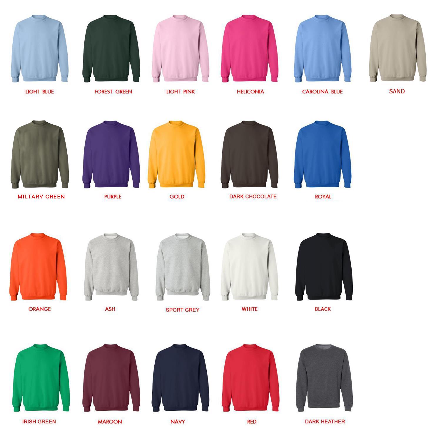 sweatshirt color chart - Lovejoy Shop